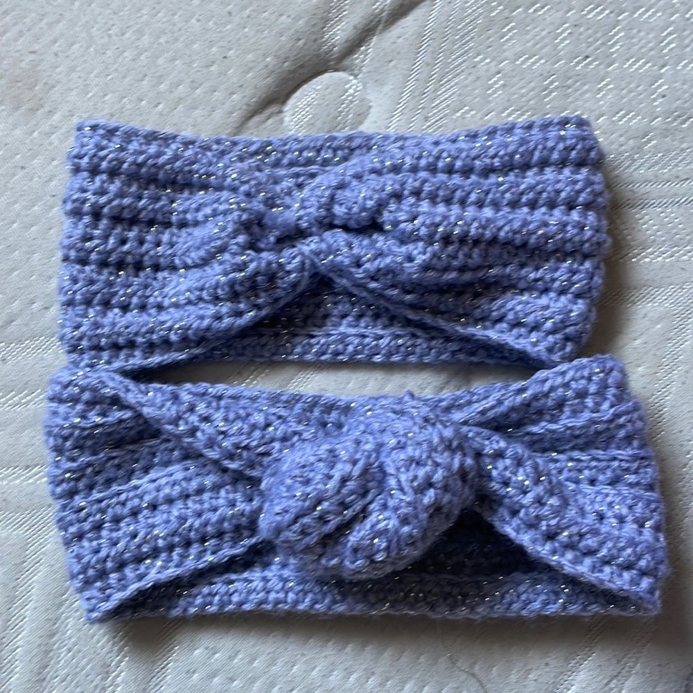 Crocheted toddler size headbands